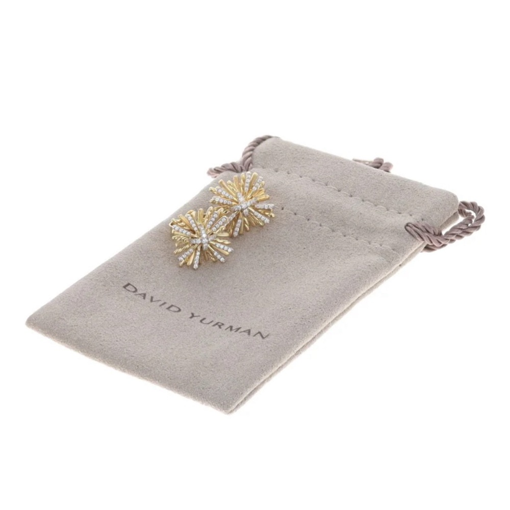David Yurman Angelika Four Points .25ctw Diamond Earrings Yellow Gold